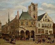 Jacob van der Ulft The old town hall oil painting